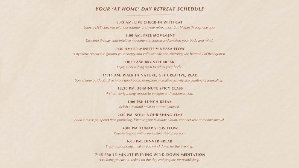 At Home Retreat Schedule (2) At Home Retreat Schedule (2)