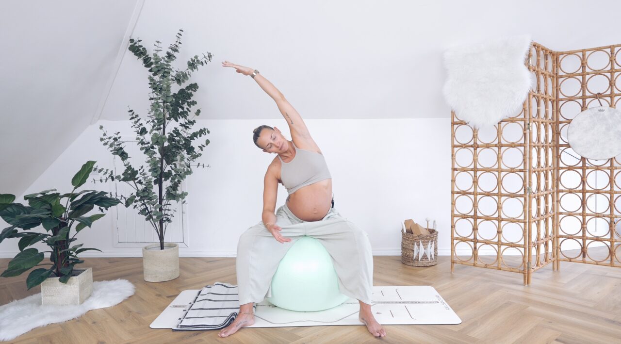 GENTLE PREGNANCY YOGA ON THE BALL